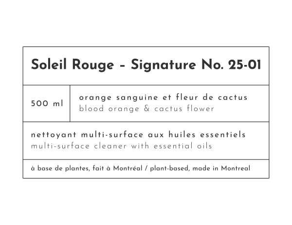 Soleil Rouge ⏤ Signature No. 25-01 | Multi-Surface | 500 mL | Glass - Image 2