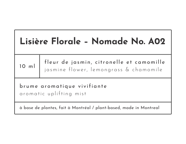 Lisière Florale ⏤ Nomade No. A01 | Aromatic Uplifting Mist | 10 mL - Image 2
